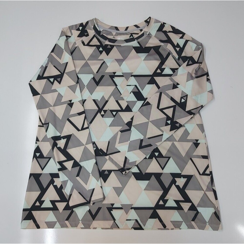 Men's Reel Legends Keep It Reel Geometric Long Sleeve Athletic Shirt Size XL